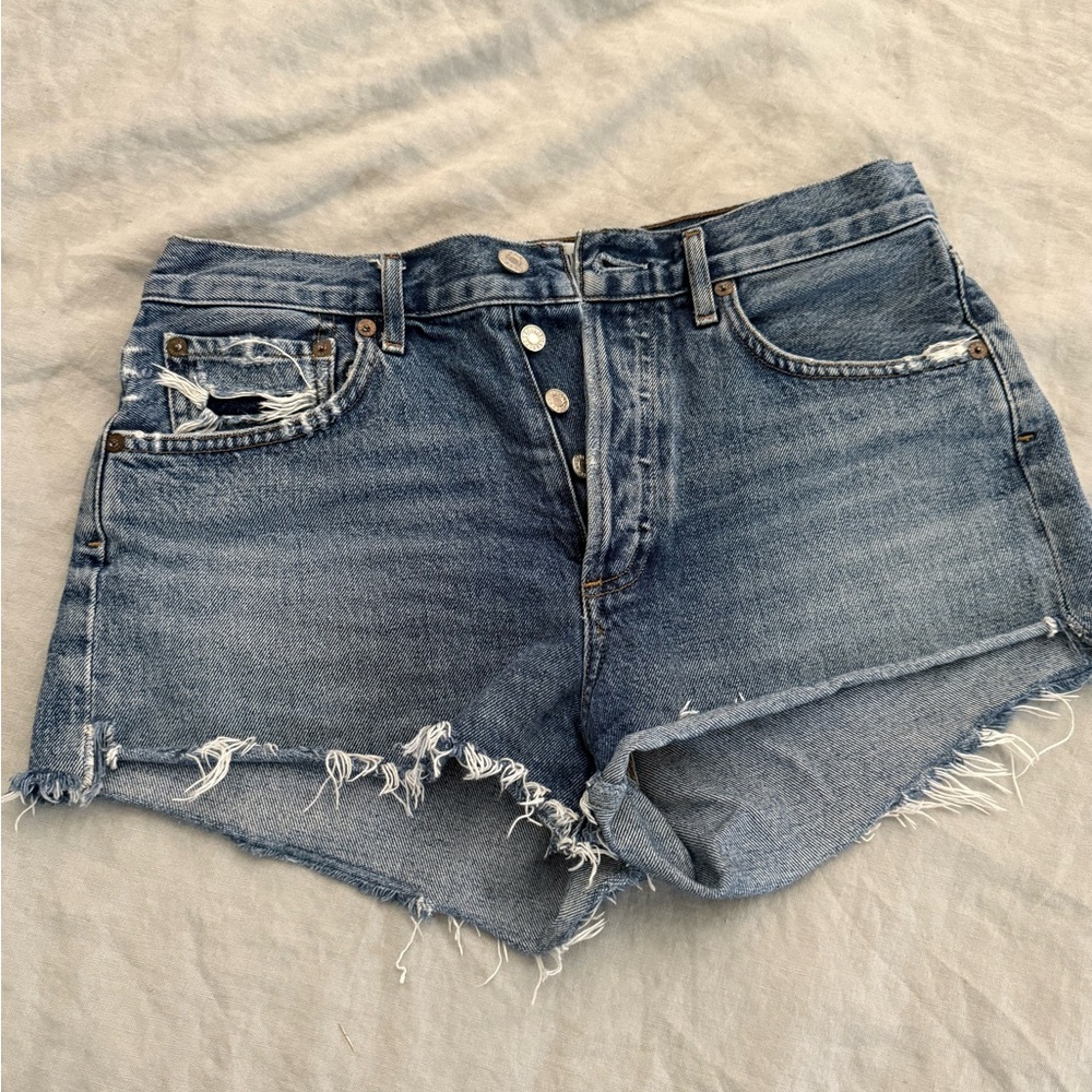 AGOLDE Parker Vintage Cut Off Short, Dark Swapmeet, Size 27